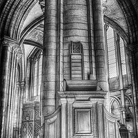 Buy canvas prints of Pulpit in Black and White by Fiona Messenger