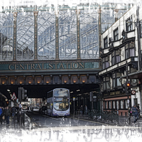 Buy canvas prints of Central Station Glasgow by Fiona Messenger