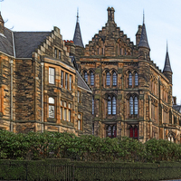 Buy canvas prints of Glasgow University by Fiona Messenger