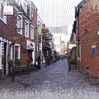 Buy canvas prints of Ashton Lane Glasgow by Fiona Messenger