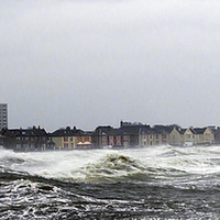 Buy canvas prints of Ardrossan Storms by Fiona Messenger