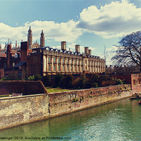 Buy canvas prints of Clare college on the River Cam by Sara Messenger