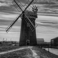 Buy canvas prints of Mill in black & white by Sara Messenger
