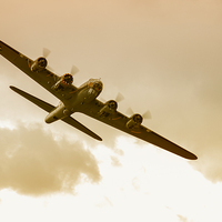 Buy canvas prints of Sally B B17 Flying fortress by Sara Messenger