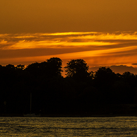 Buy canvas prints of  Brownsea Sunset  by Sara Messenger