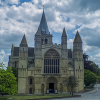 Buy canvas prints of  Rochester Cathedral  by Sara Messenger
