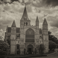 Buy canvas prints of   Rochester Cathedral  by Sara Messenger