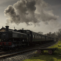 Buy canvas prints of Kent and East Sussex Steam train at Bodiam  by Sara Messenger