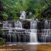 Buy canvas prints of Flowing Terrace Falls by Mark Lucey