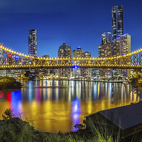 Buy canvas prints of Story Bridge- Brisbane Queensland by Mark Lucey
