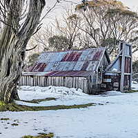 Buy canvas prints of Wallaces Hut - Winter by Mark Lucey