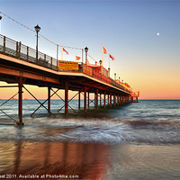 Buy canvas prints of Paignton Pier in Pink by Chris Frost