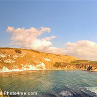 Buy canvas prints of Lulworth Cove Panorama by Chris Frost