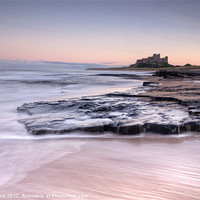 Buy canvas prints of Bamburgh Castle Sunset by Chris Frost