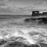 Buy canvas prints of Craster Harbour Waves by Chris Frost