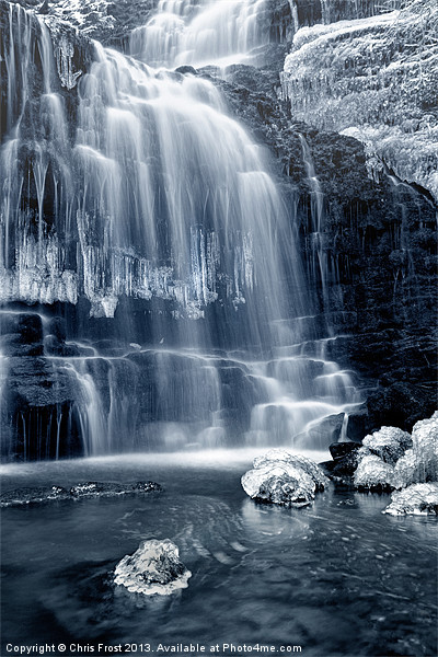 Ice Rocks at Scaleber Force Falls Framed Print by Chris Frost