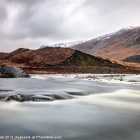 Buy canvas prints of Flowing River Etive by Chris Frost