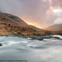 Buy canvas prints of Sunset at Glen Etive by Chris Frost