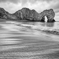 Buy canvas prints of Waves at Durdle Door by Chris Frost
