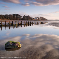 Buy canvas prints of Aldingham Groyne Reflections by Chris Frost
