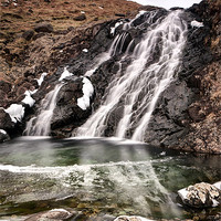 Buy canvas prints of Easedale Tarn Waterfalls by Chris Frost
