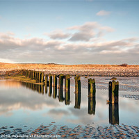 Buy canvas prints of Reflections @ Aldingham Groyne by Chris Frost