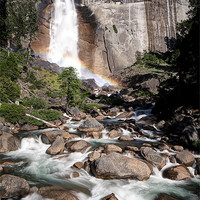 Buy canvas prints of Nevada Falls Rainbow, Yosemite by Chris Frost