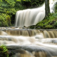 Buy canvas prints of Raging Scaleber Force Falls by Chris Frost