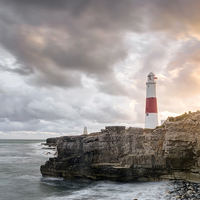 Buy canvas prints of Sunkissed Portland Lighthouse by Chris Frost