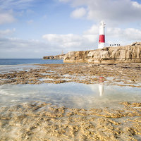 Buy canvas prints of Portland Bill Reflections by Chris Frost
