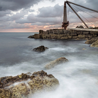 Buy canvas prints of The Old Winch at Portland by Chris Frost