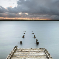 Buy canvas prints of The Old Jetty at Sunset by Chris Frost