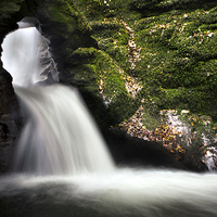Buy canvas prints of St Nectarn`s Glen Waterfall. by Chris Frost