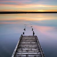 Buy canvas prints of The Old Jetty on the Fleet Lagoon by Chris Frost