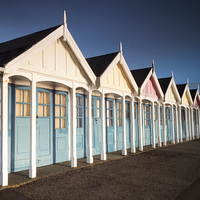 Buy canvas prints of Weymouth Beach Huts by Chris Frost