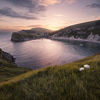 Buy canvas prints of Last Light at Lulworth by Chris Frost