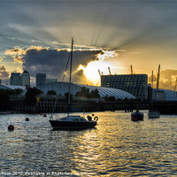 Buy canvas prints of Sunset on the O2 by Neal P
