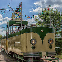 Buy canvas prints of Colyton Open Top Tram by Neal P
