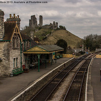 Buy canvas prints of Corfe Castle Station by Neal P