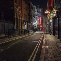 Buy canvas prints of  On a quiet night in Soho by Neal P