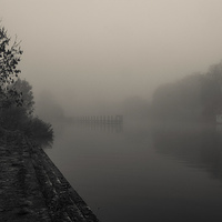 Buy canvas prints of  Fog on the River by Neal P