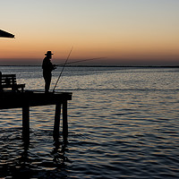 Buy canvas prints of Fishing at Dawn by Neal P