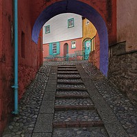 Buy canvas prints of Colourful Town by Neal P