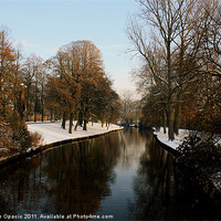 Buy canvas prints of Snow covered Bruges by Caroline Opacic