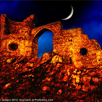 Buy canvas prints of Moonlit Castle by Rachael Hood