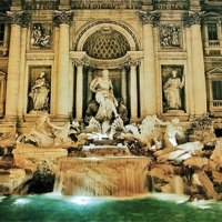 Buy canvas prints of Trevi Fountain by Rachael Hood