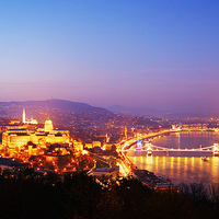 Buy canvas prints of  Budapest City Lights by Rachael Hood