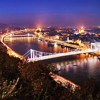 Buy canvas prints of Light up the Danube by Rachael Hood