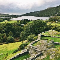 Buy canvas prints of Dolbadarn castle view by Rachael Hood