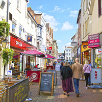 Buy canvas prints of A Salisbury Street Stroll by Andrew Middleton